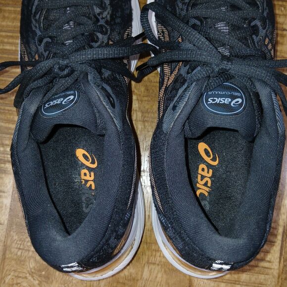 WOMEN'S ASICS GEL-CUMULUS 23 Black Rose Gold Running Shoes Sneakers Size US 7 - Picture 7 of 16